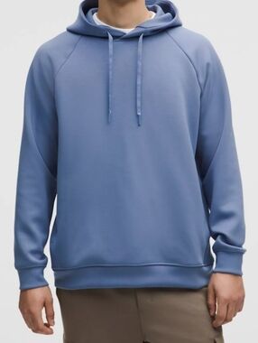 Lululemon Mens Smooth Spacer Pullover Hoodie Size Small - Washed Denim